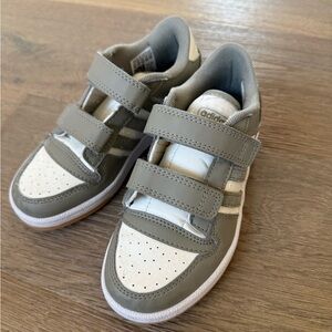 Adidas Kids' Gray and White Velcro Sneakers